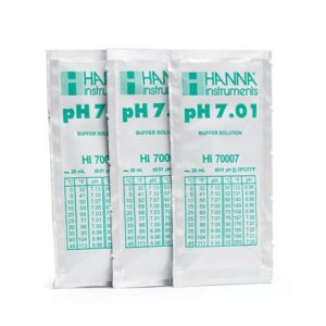 น้ำยา pH บัฟเฟอร์แบบซอง HI70007P ค่า 7.01 ±0.01pH จาก Hanna