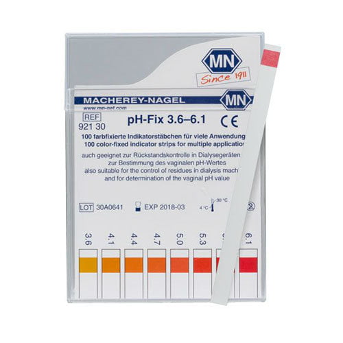 กระดาษลิตมัสวัดค่า pH ชนิด 1แถบวัดย่าน 3.6-6.1pH แบรนด์ MN