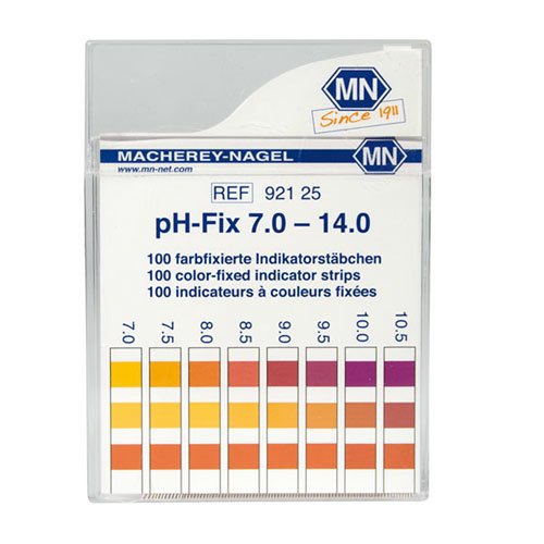 กระดาษลิตมัสวัดค่า pH ชนิด 3แถบวัดย่าน 7.0-14.0pH แบรนด์ MN