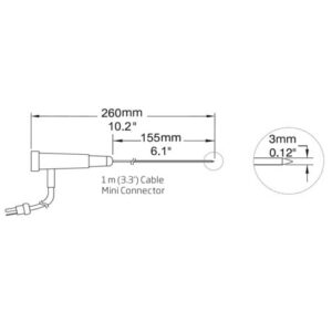 โพรบวัดอุณหภูมิเทอร์โมคัปเปิ้ล (Thermocouple Probe) รุ่น HI766C